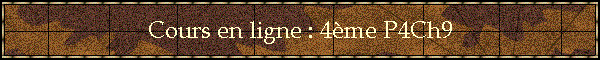 Cours en ligne : 4me P4Ch9