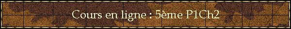 Cours en ligne : 5me P1Ch2
